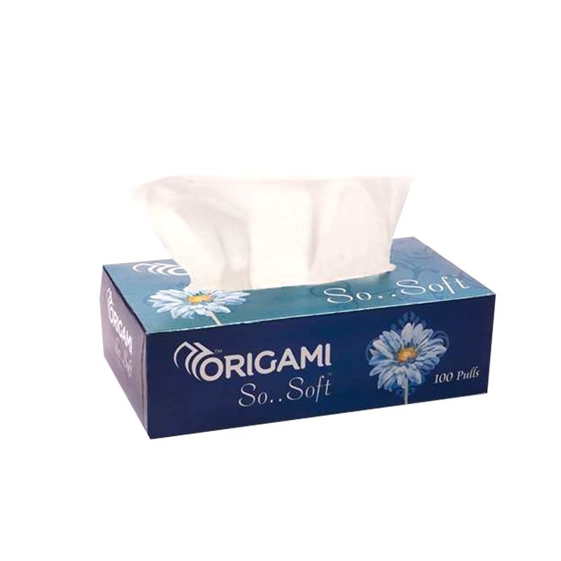 Origami So Soft 2 ply Face Tissue With 100 pulls (Color may vary)