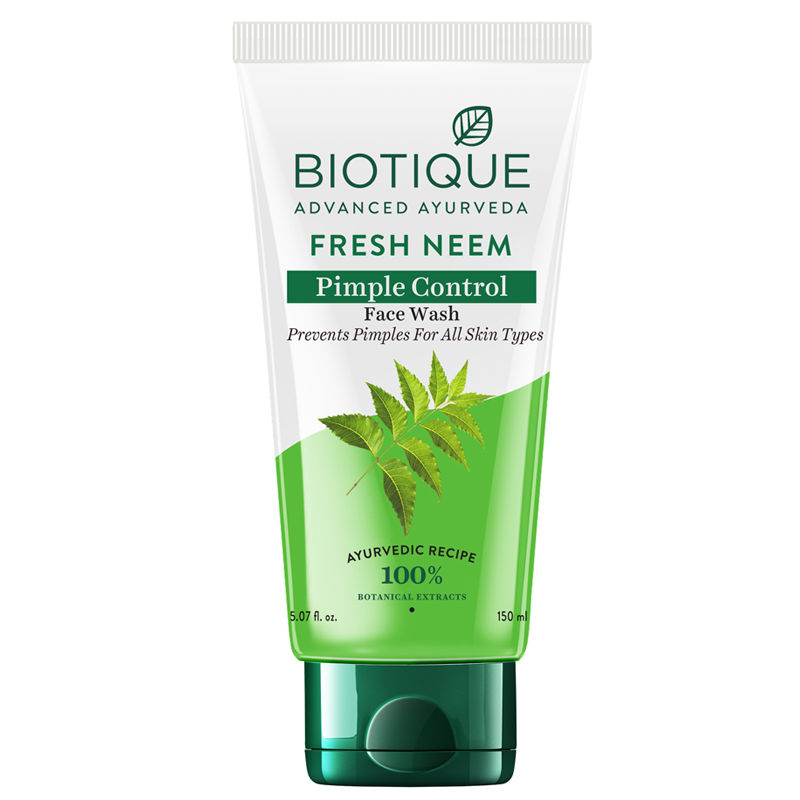 Biotique Fresh Neem Pimple Control Face Wash For All Skin Types Buy Biotique Fresh Neem Pimple