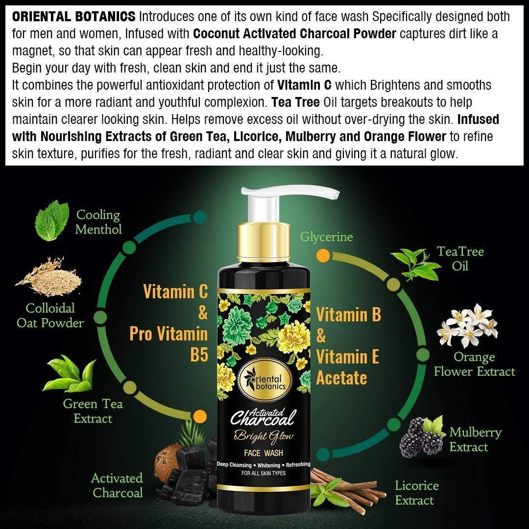 oriental botanics charcoal face wash