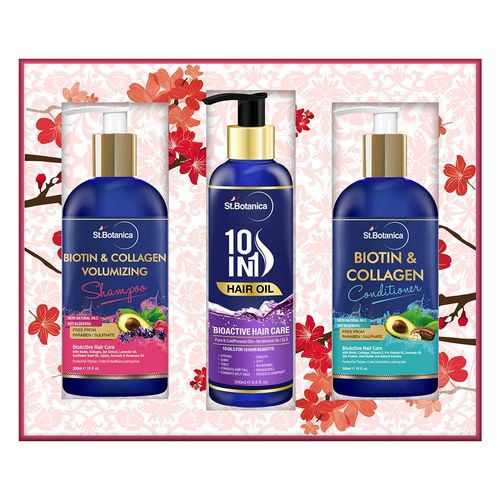 St Botanica Biotin Collagen Shampoo Conditioner Hair Oil Kit Buy St Botanica Biotin Collagen Shampoo Conditioner Hair Oil Kit Online At Best Price In India Nykaaman nykaa man