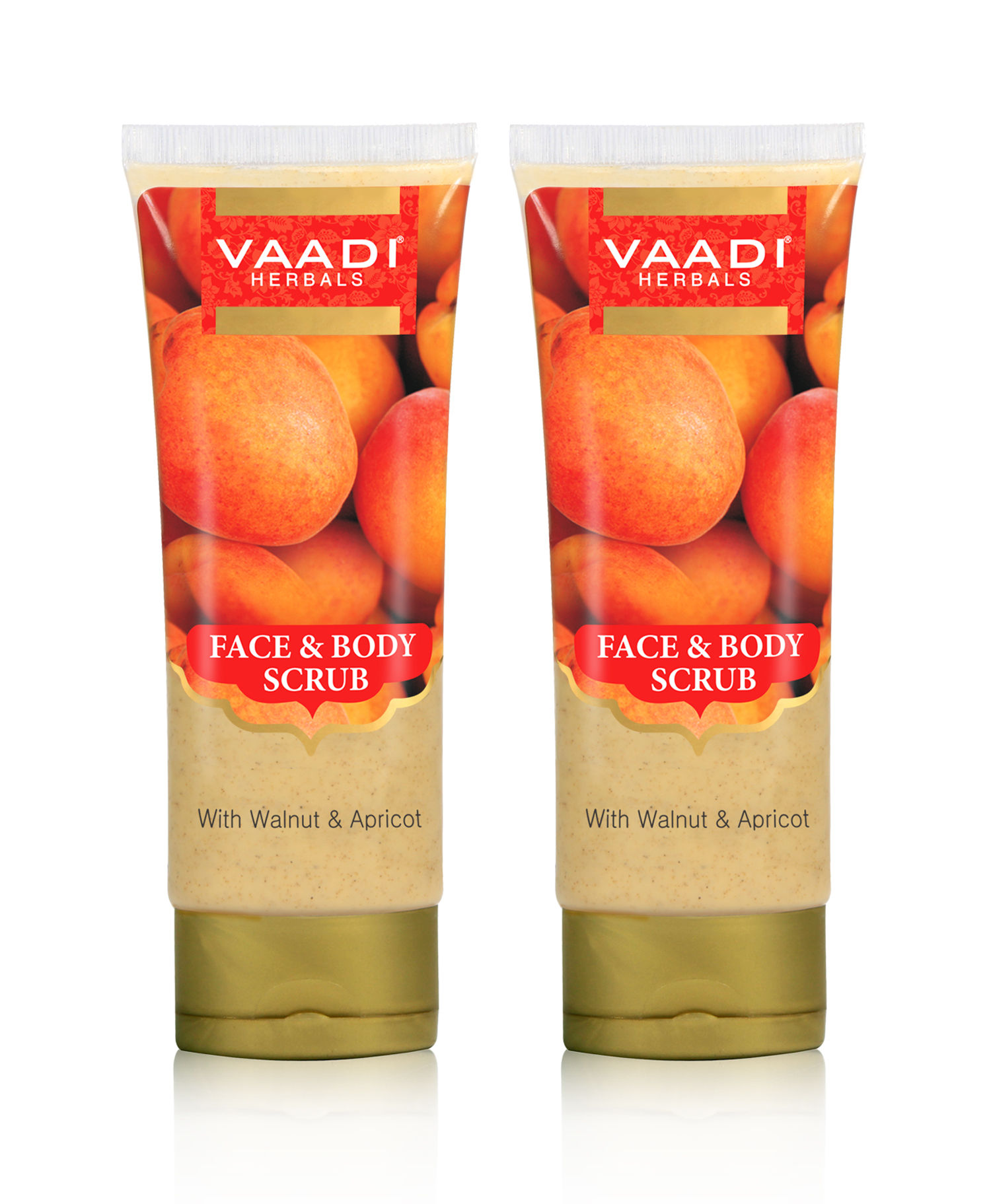 Vaadi Herbals Face & Body Scrub With Walnut & Apricot (Pack Of 2)