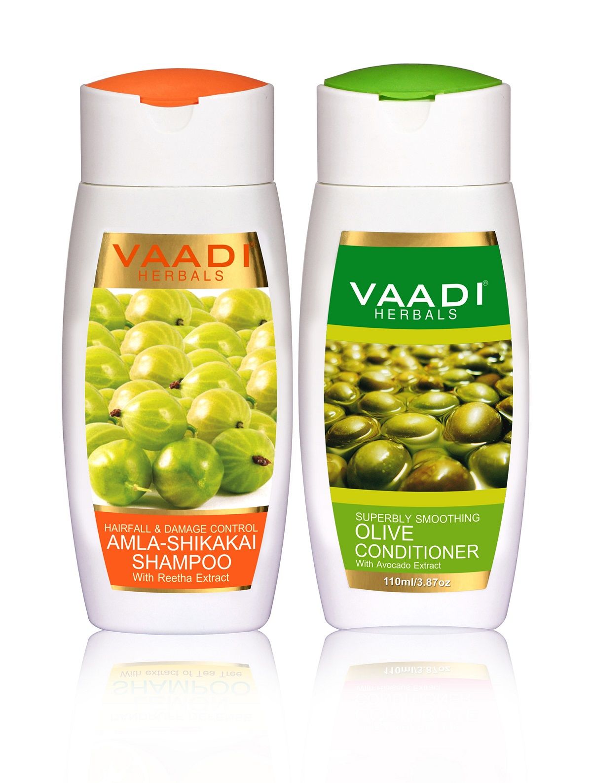 Vaadi Herbals Amla Shikakai Shampoo - Hairfall & Damage Control With Olive Conditioner