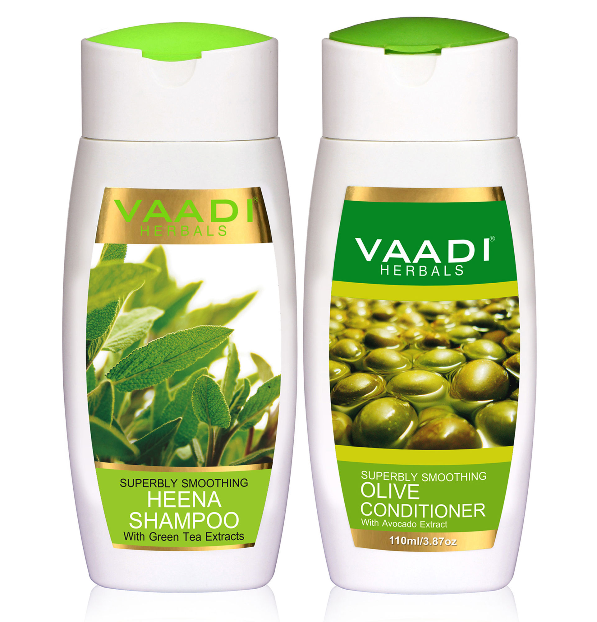 Vaadi Herbals Superbly Smoothing Heena Shampoo With Olive Conditioner