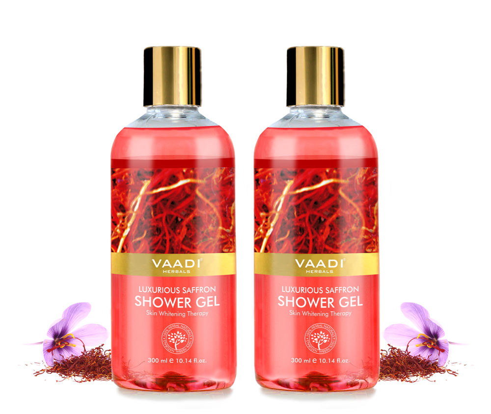 Vaadi Herbals Luxurious Saffron Shower Gel (Pack of 2)