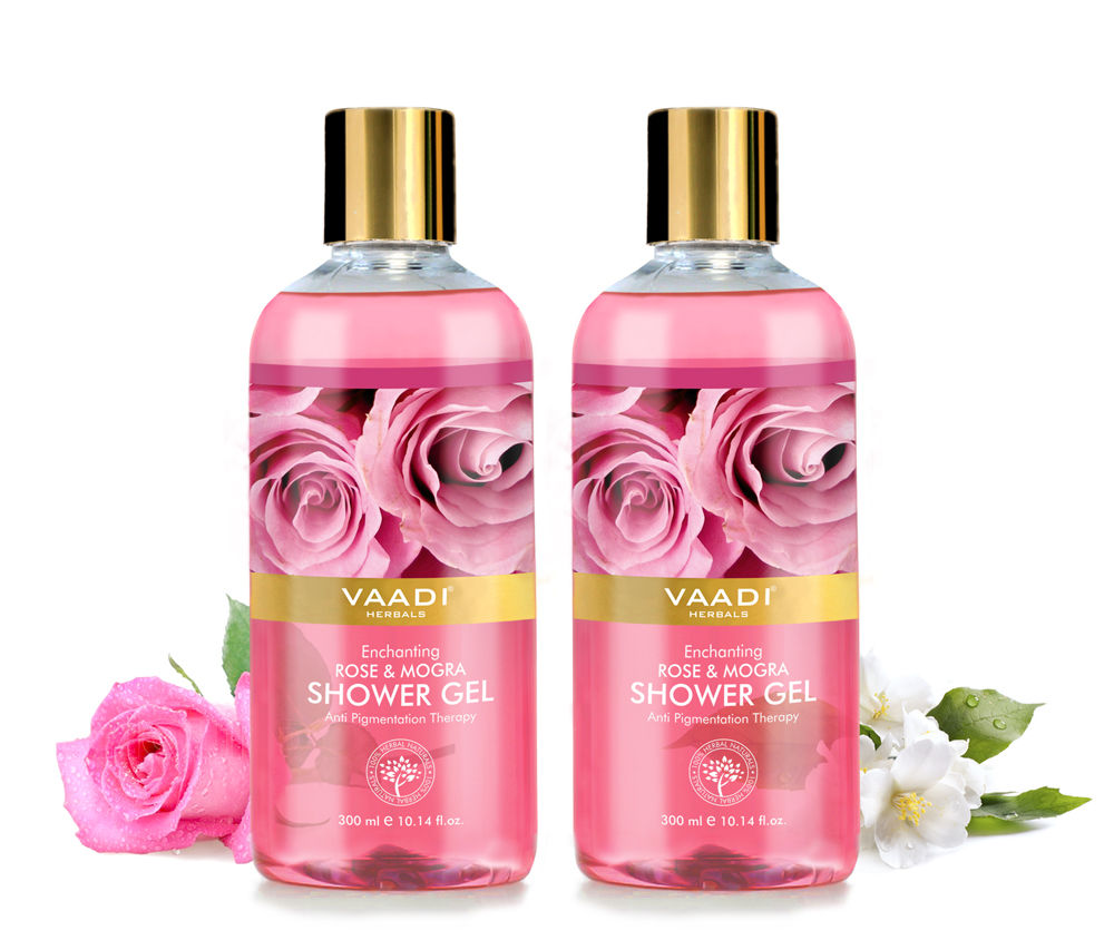 Vaadi Herbals Enchanting Rose & Mogra Shower Gel (Pack of 2)