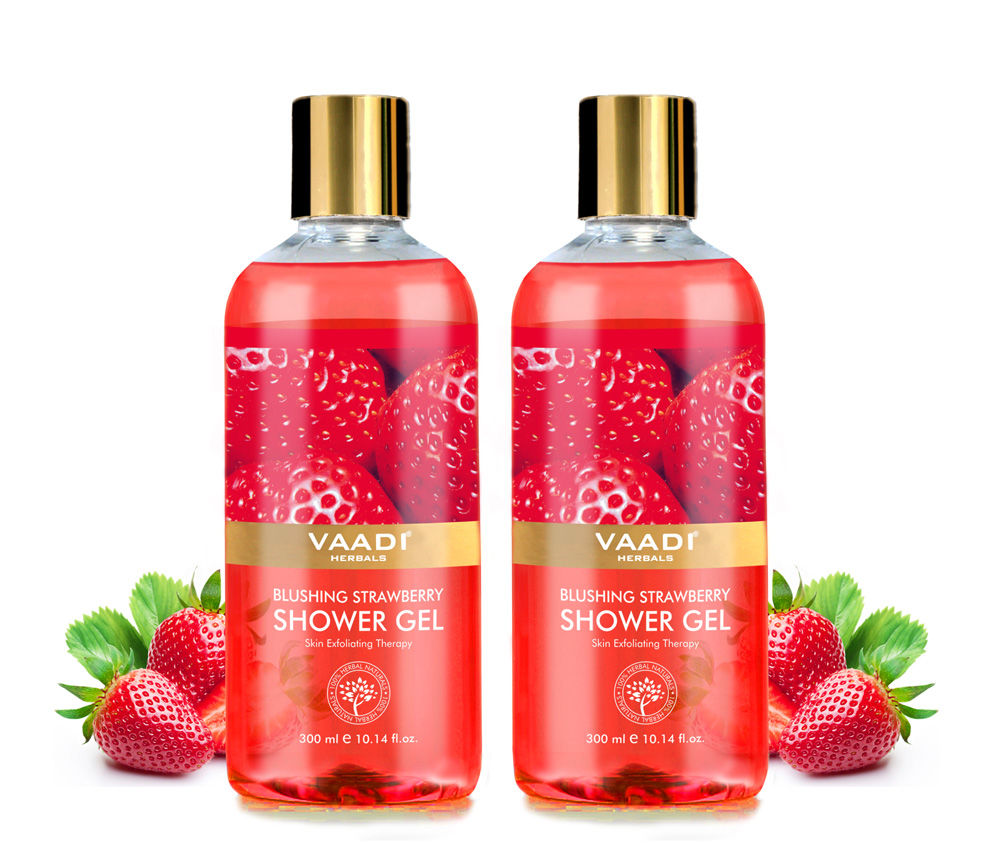 Vaadi Herbals Blushing Strawberry Shower Gel (Pack of 2)