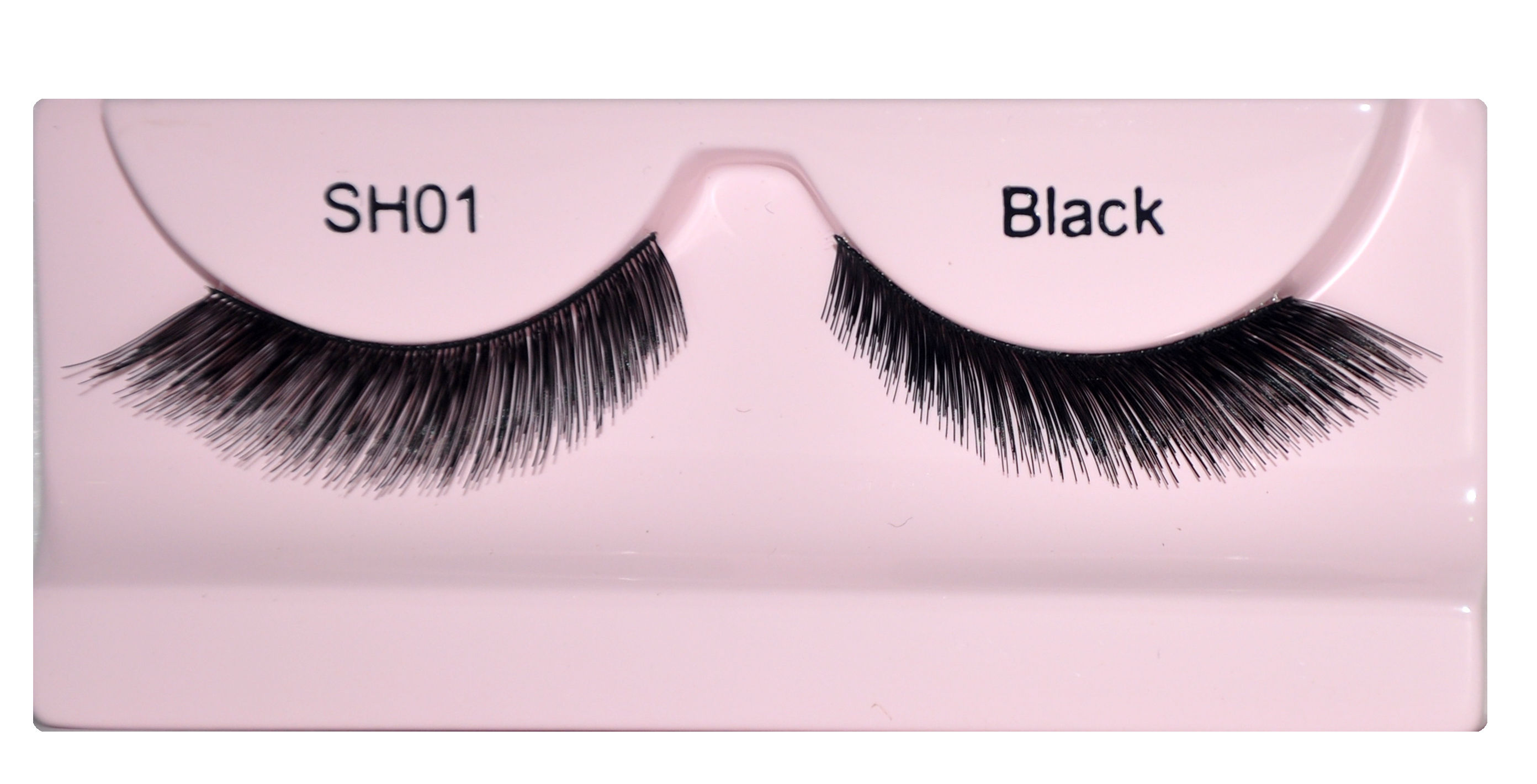 GlamGals Stylish Black Soft, Thick, Reusable, Human Hair, False Eye Lashes.( SH01)