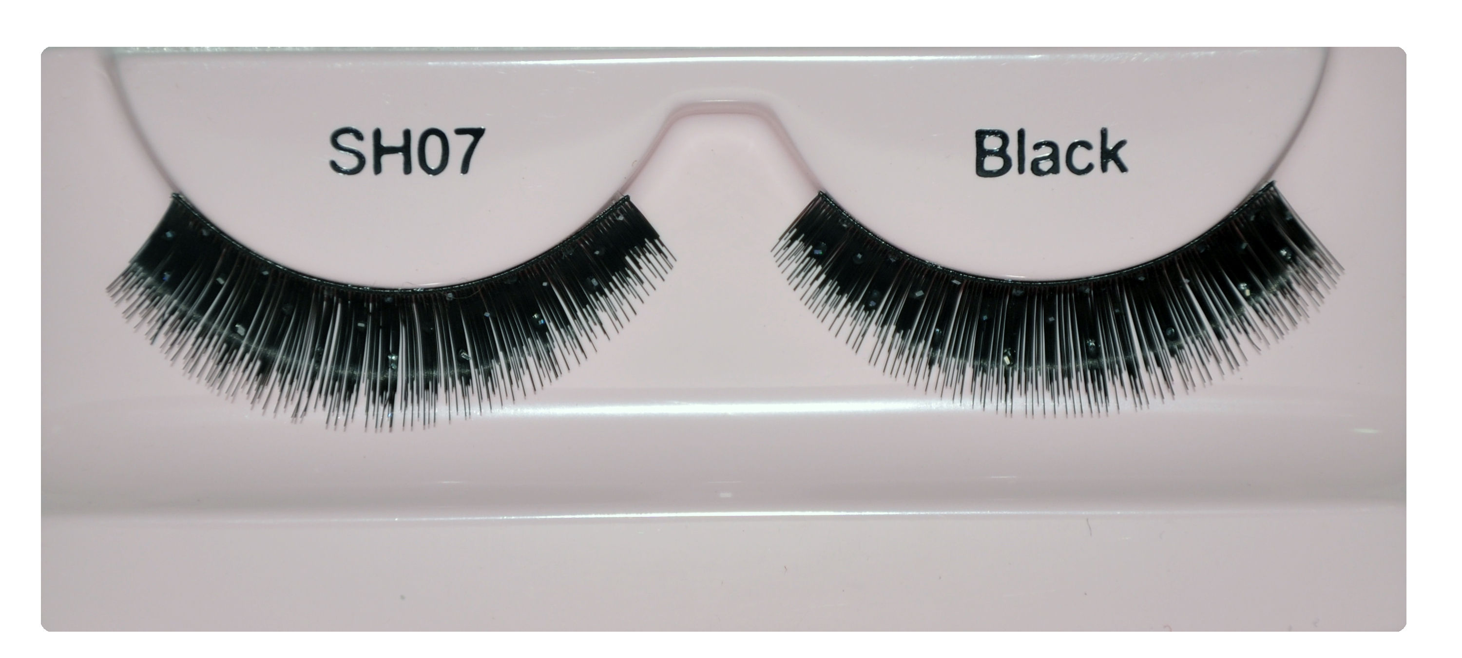 GlamGals Stylish Black Soft, Thick, Reusable, Human Hair, False Eye Lashes.( SH07)