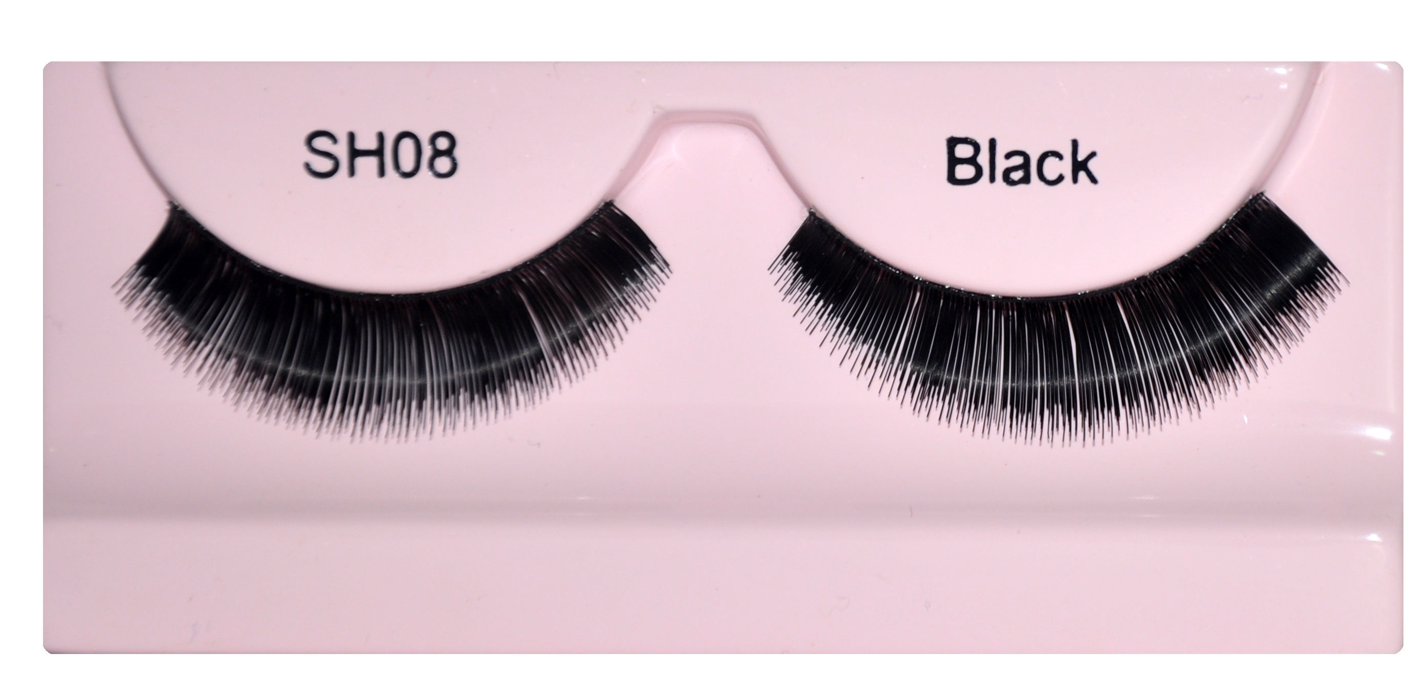 GlamGals Stylish Black Soft, Thick, Reusable, Human Hair, False Eye Lashes.( SH08)