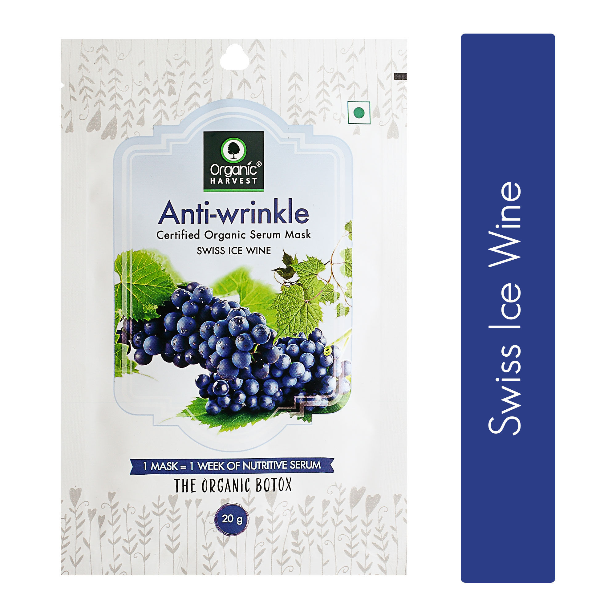 Organic Harvest Anti Wrinkle Serum Swiss Ice Wine Sheet Mask Buy Organic Harvest Anti Wrinkle Serum Swiss Ice Wine Sheet Mask Online At Best Price In India Nykaa