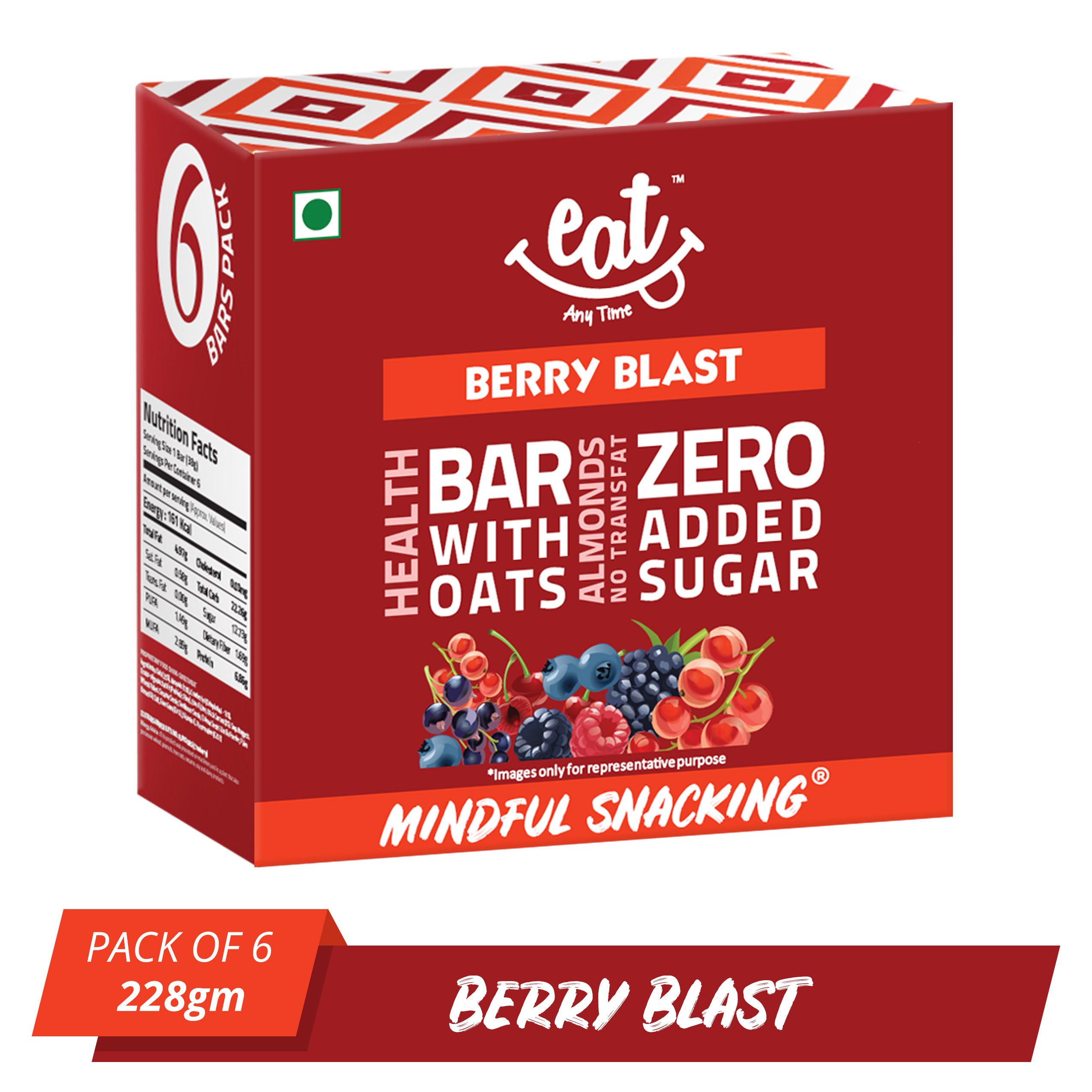 Eat Anytime Energy Bars - Berry Blast (Pack Of 6)