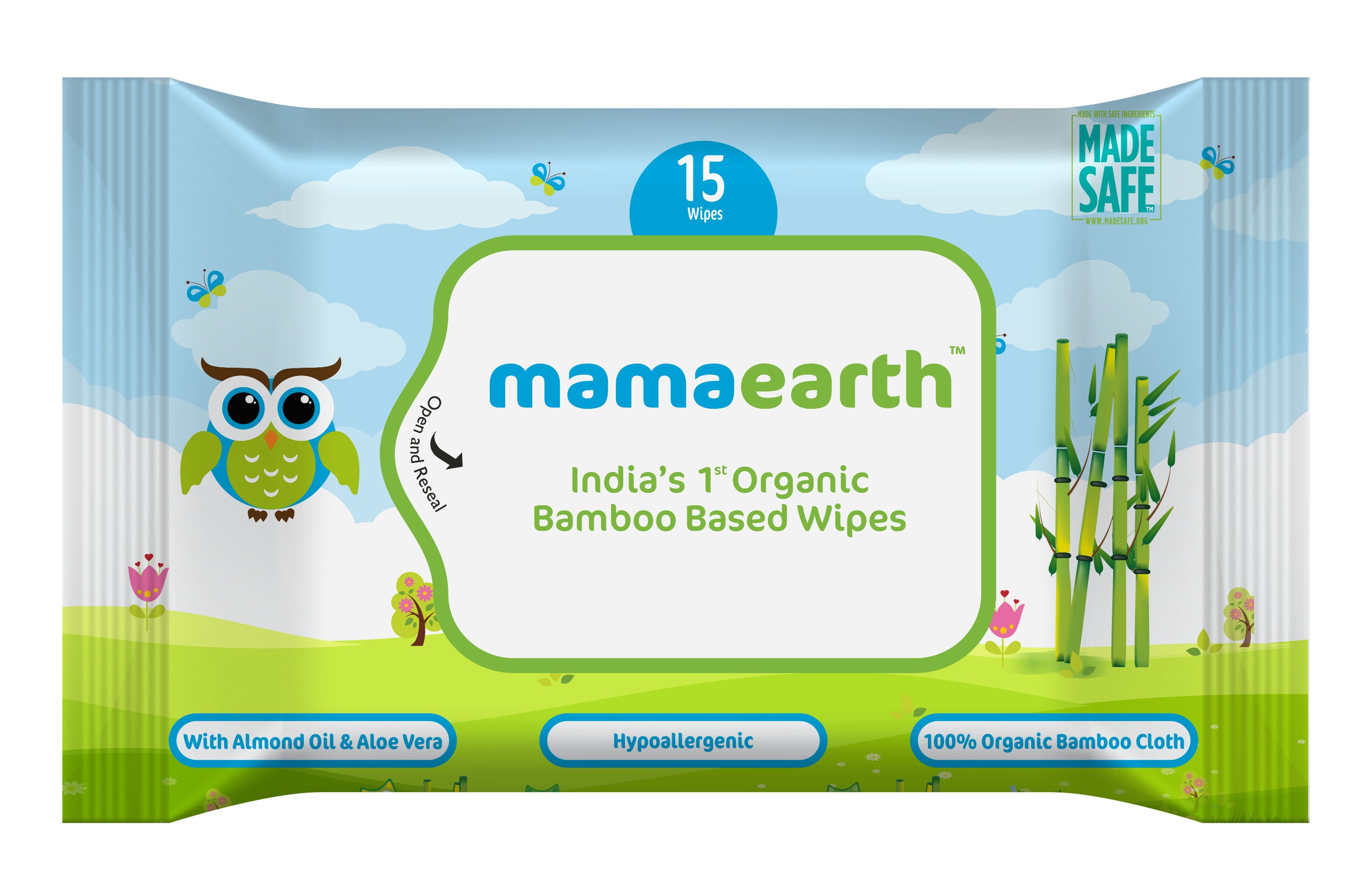 Mamaearth India's First Organic Bamboo Based Baby Wipes -Travel Pack