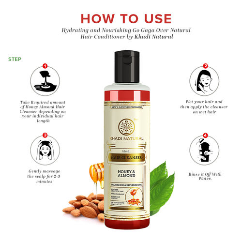 Khadi Natural Honey & Almond Hair Cleanser: Buy Khadi Natural Honey &  Almond Hair Cleanser Online at Best Price in India | Nykaa