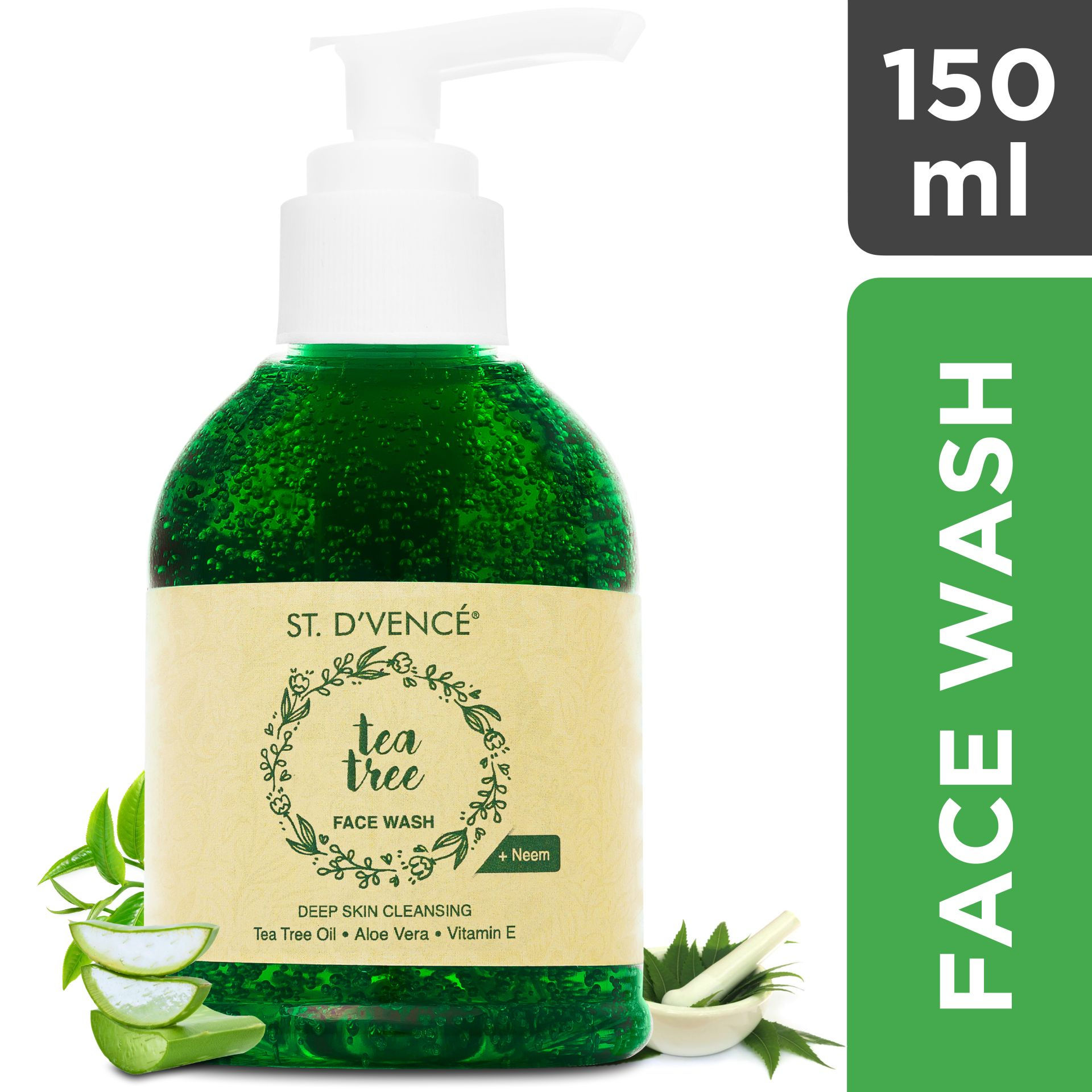 St. D'vencé Essential Tea Tree Oil Deep Skin Cleansing Face Wash