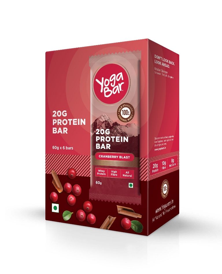 Yogabar Cranberry Blast Protein Bar Pack Of 6