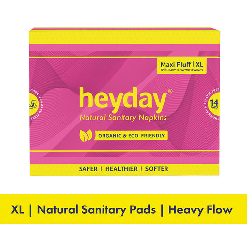 Heyday Organic Sanitary Napkins Maxi Fluff Xl 14 Pack Buy Heyday Organic Sanitary Napkins Maxi Fluff Xl 14 Pack Online At Best Price In India Nykaa If you are a working woman who stays on the field most of the days, you can choose the option of using. heyday organic sanitary napkins maxi fluff xl 14 pack