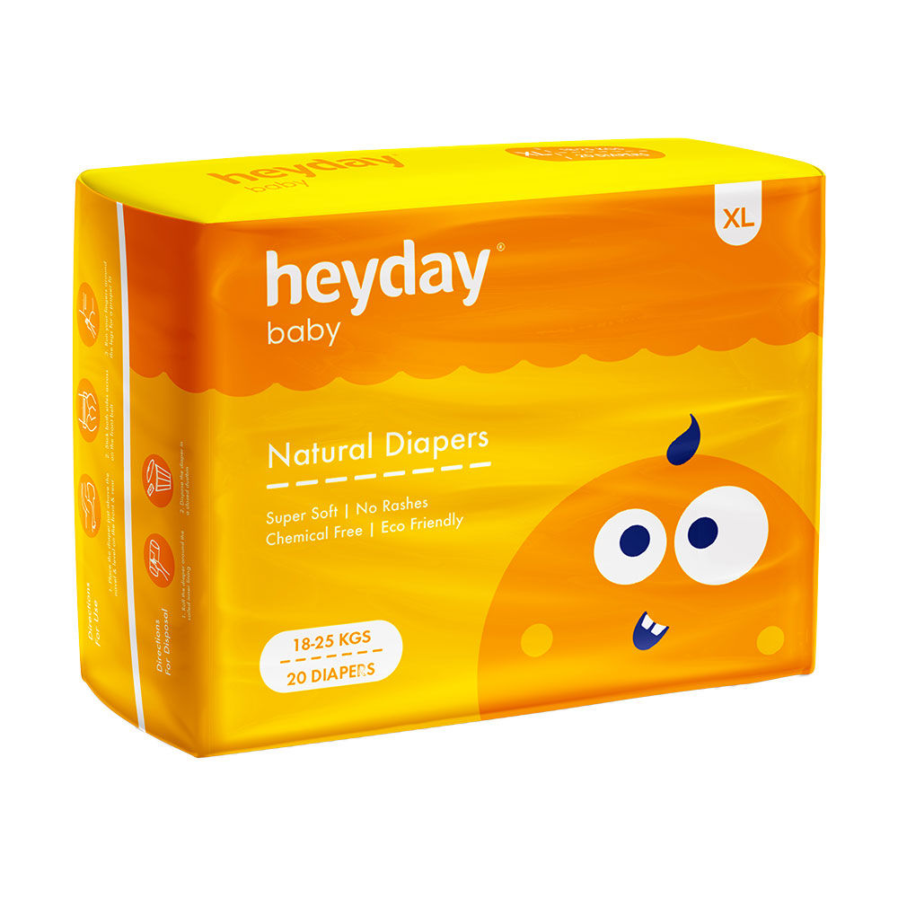 Heyday Natural & Organic Baby Diapers Extra Large - 20 Pcs