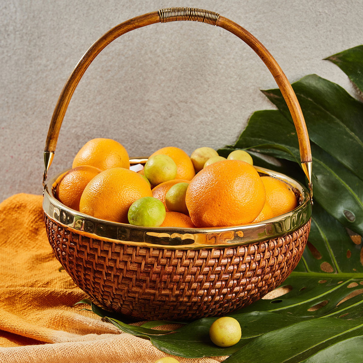 Buy Twig & Twine Innate Round Deep Wicker Fruit Basket Online