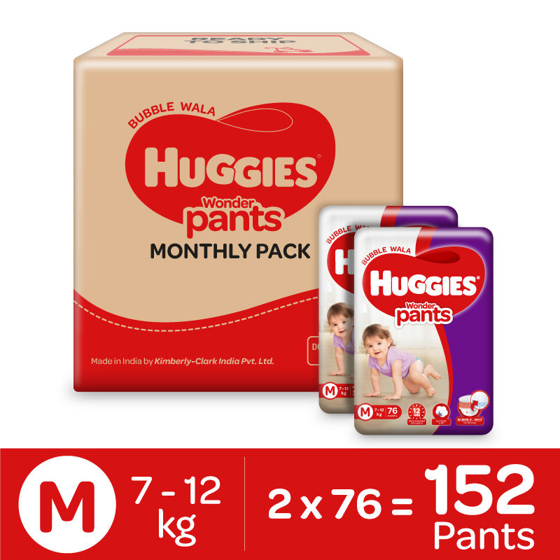 Huggies WONDER PANTS DIAPERS  M  Buy 152 Huggies Pant Diapers   Flipkartcom