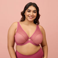 Buy Enamor F043 Perfect Plunge Push-up Bra - Padded & Wired - Pink Online