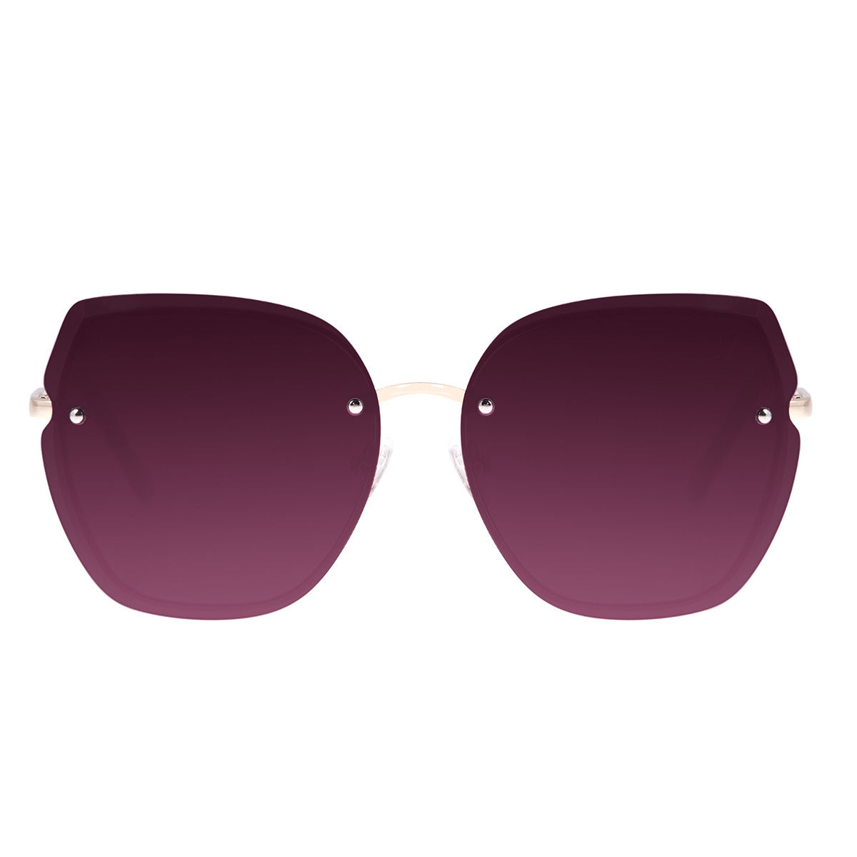 Chilli Beans Purple Lens Square Sunglass Full Rim Gold Frame - Ocmt30061464