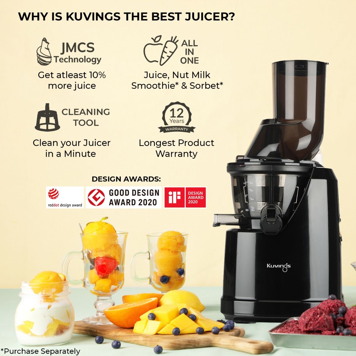 Buy Kuvings B1700 Cold Press Juicer (Phantom Black) Online