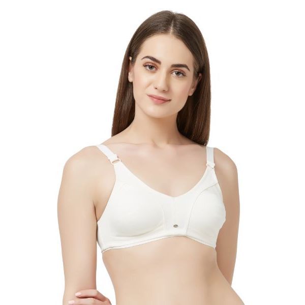 SOIE WomenS Full Coverage Non-Padded Non-Wired Bra - IVORY (32D)