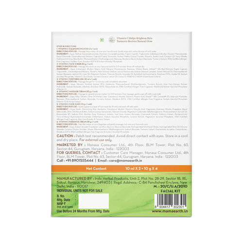 Buy Mamaearth Vitamin C Facial Kit With Vitamin C & Turmeric For Skin  Illumination Online