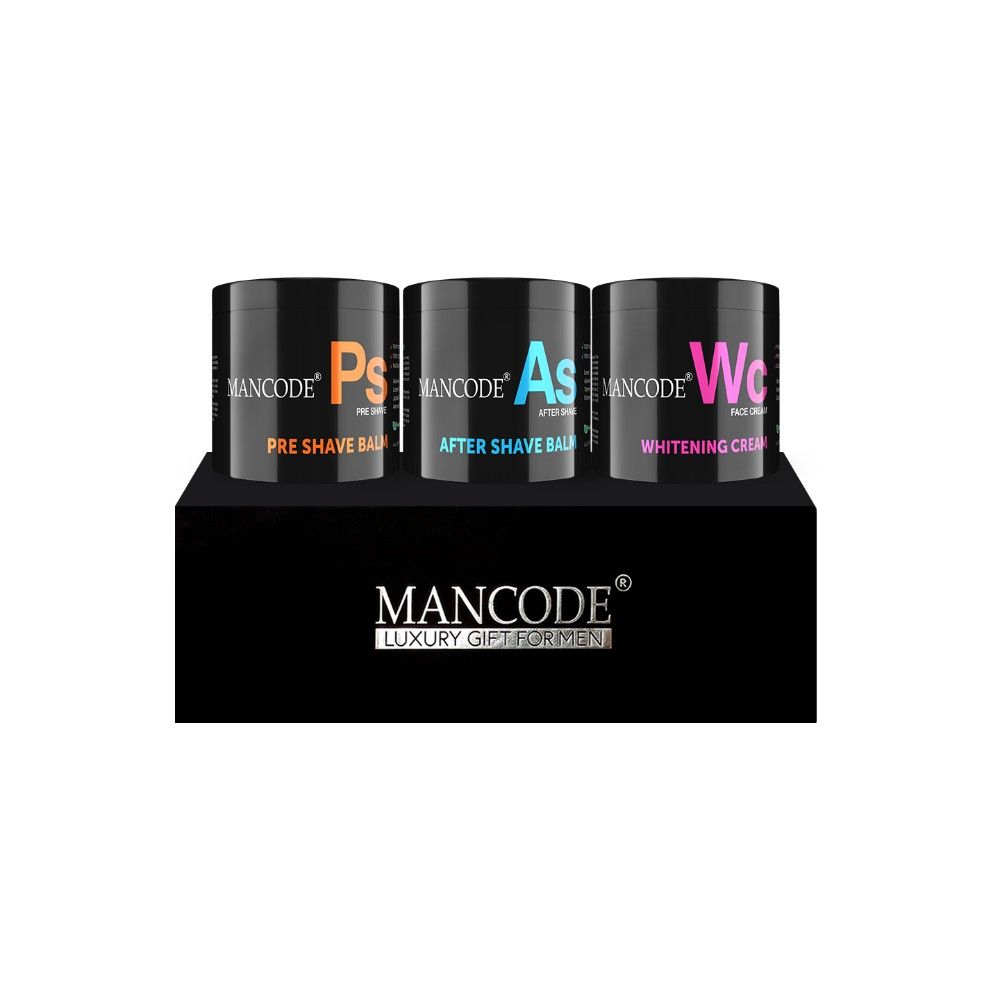 ManCode Shaving Essential Luxury Gift Set -06 (Pack Of 3)(Pre + After Shave Balm + Whitening Cream)