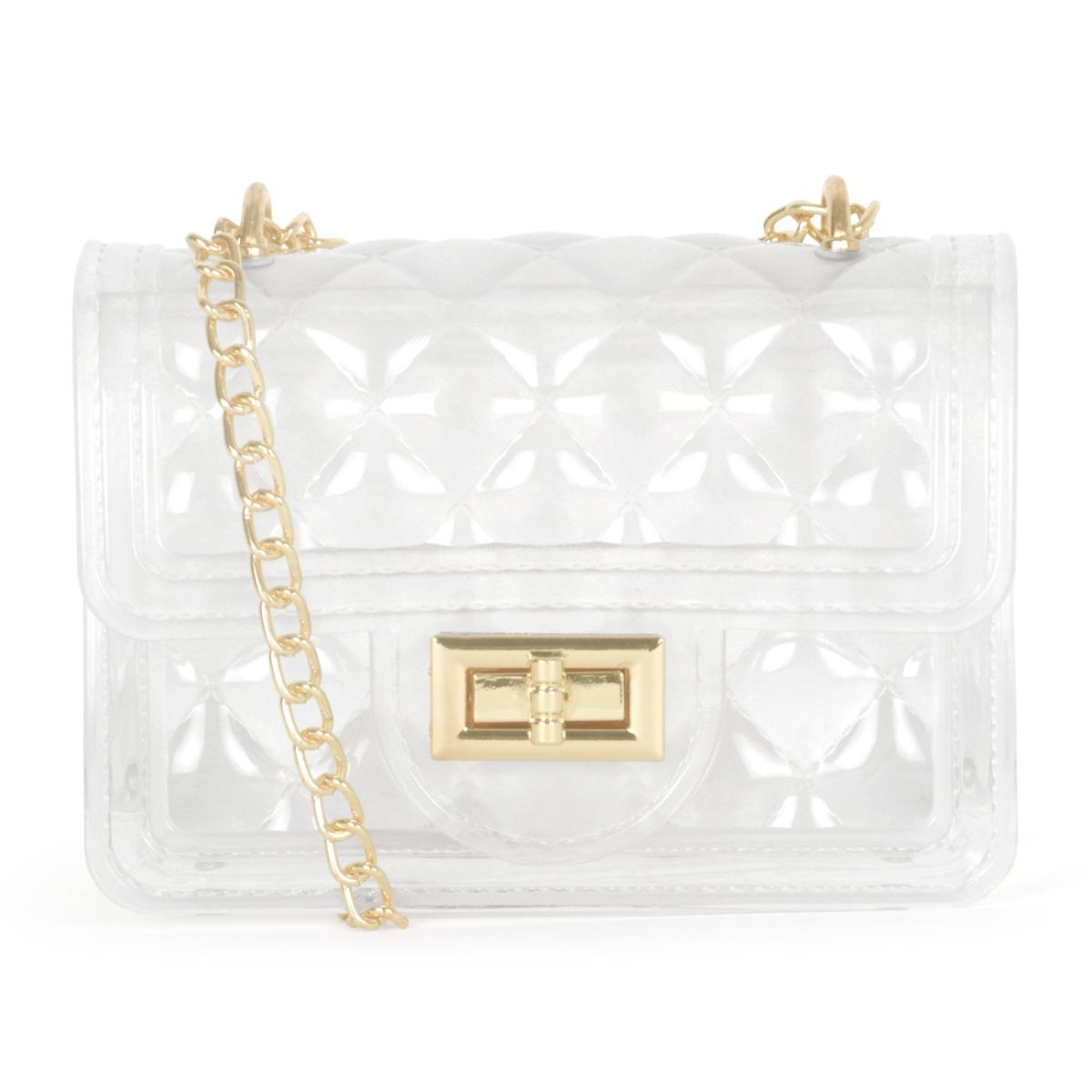 Monogrammed Clear Crossbody Bag with Chain | Mark and Graham