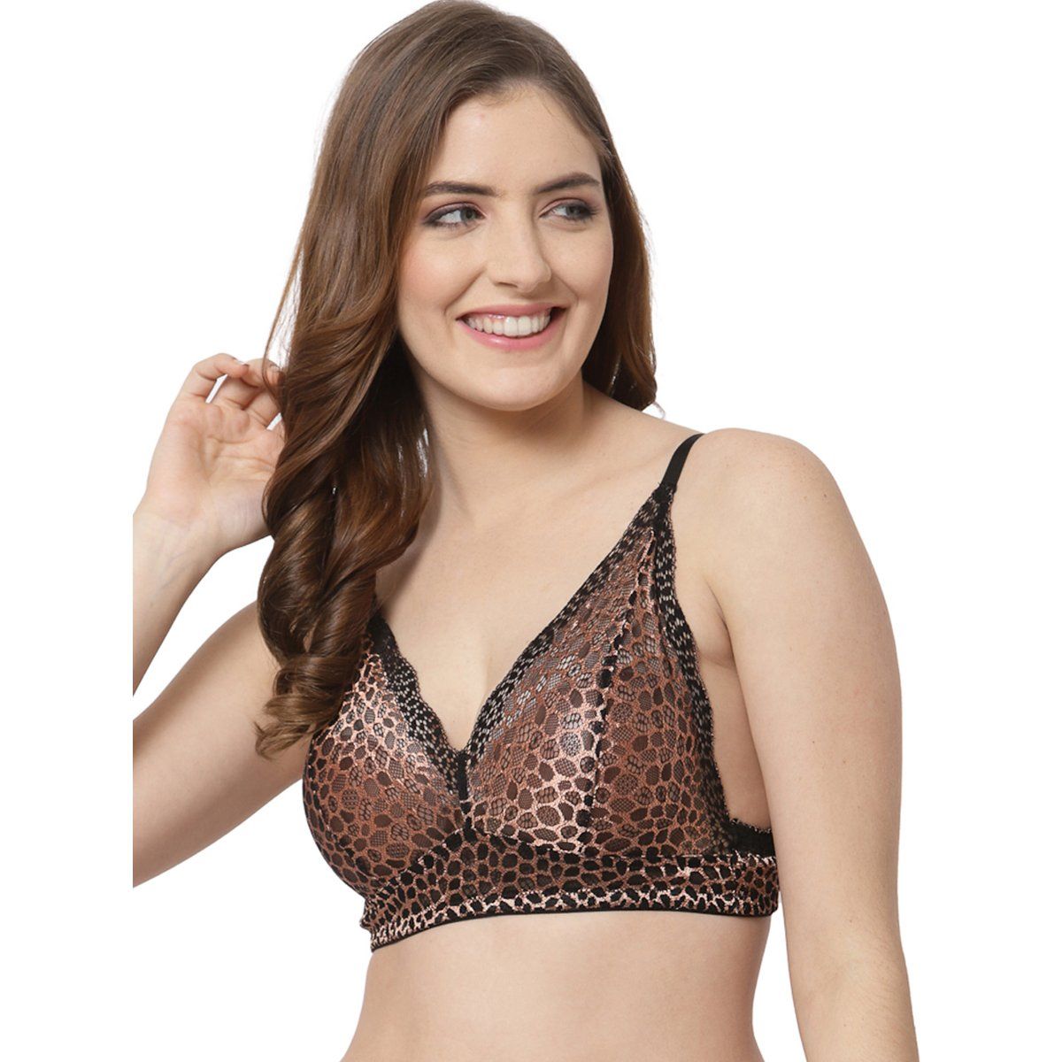 Cukoo Lacy Super Soft Bra - Brown