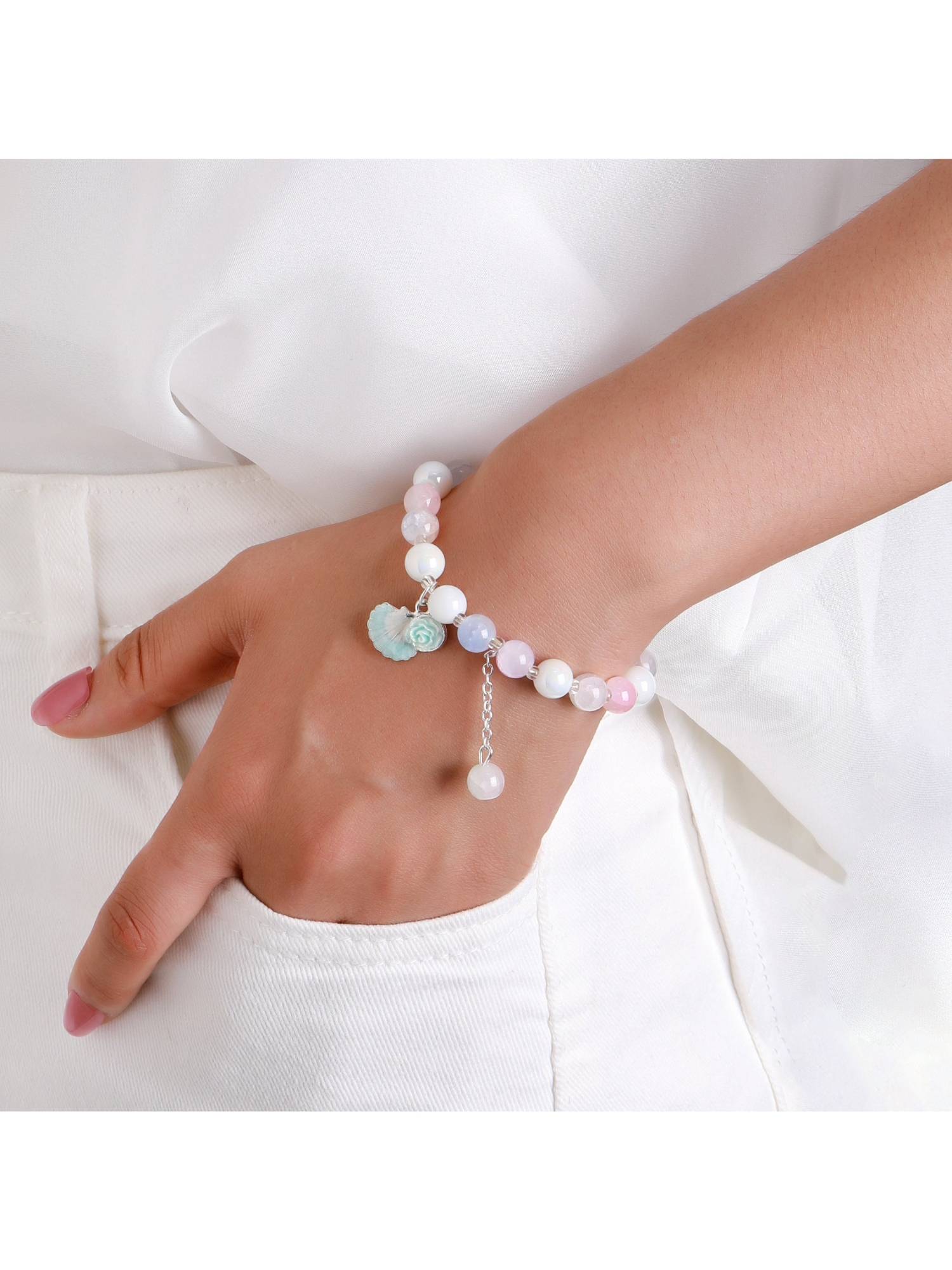 Salty Multi-Colour Seashell Charm Bracelet