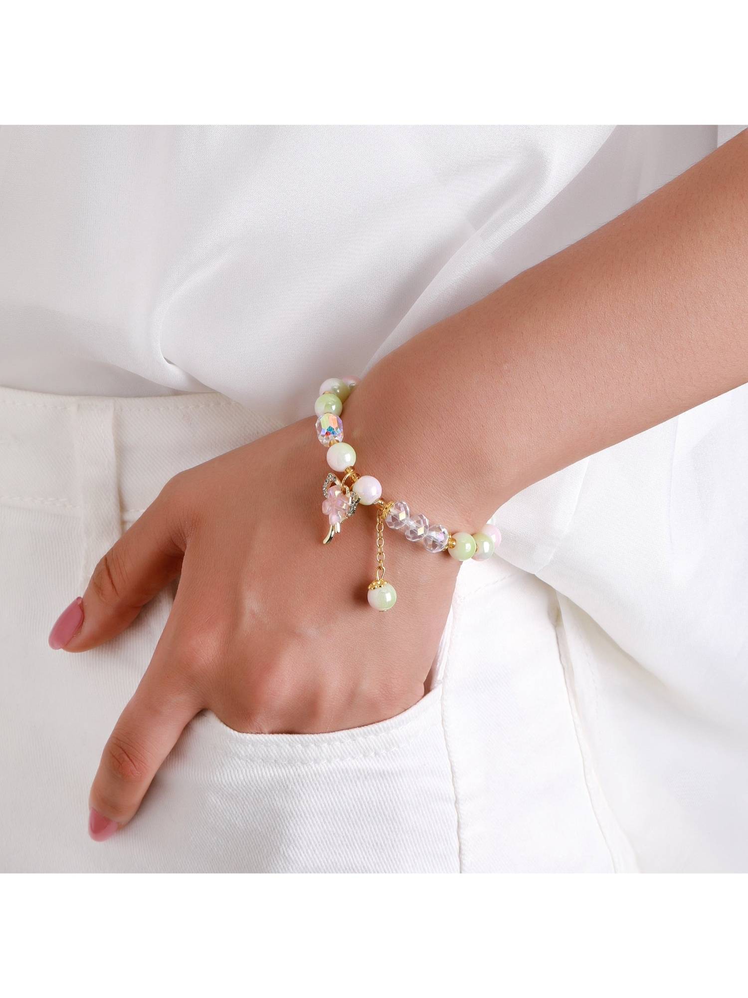 Salty Multi-Colour Pastel Butterfly Charm Bracelet