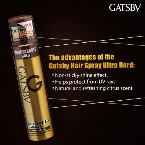 Gatsby Set & Keep Hair Spray Ultra Hard: Buy Gatsby Set & Keep Hair Spray  Ultra Hard Online at Best Price in India | NykaaMan
