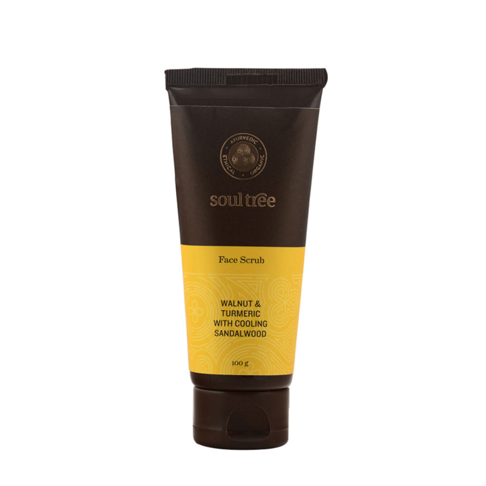 SoulTree Face Scrub - Walnut & Turmeric with Cooling Sandalwood