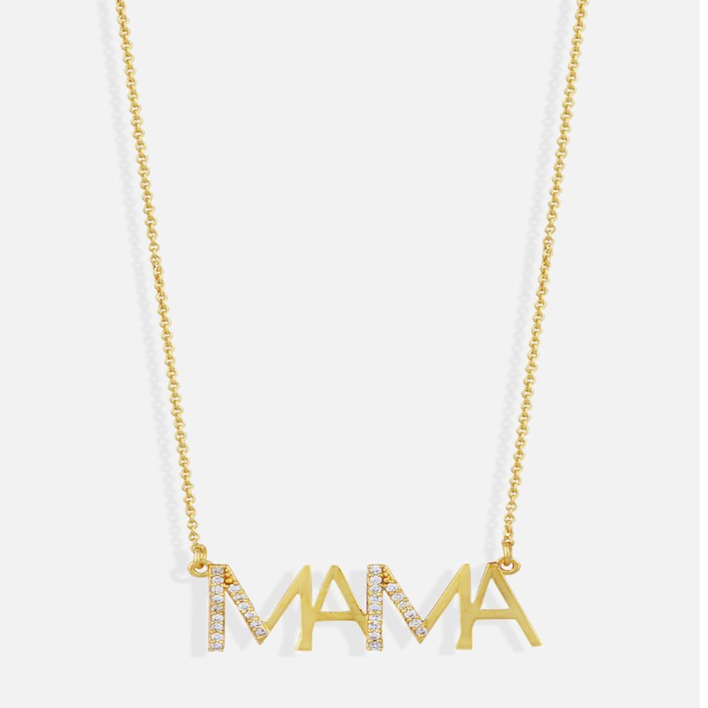Bubble Round MAMA Necklace – Baby Gold