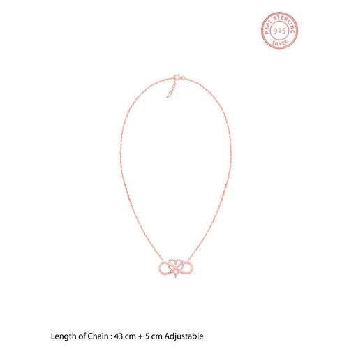 Buy Giva Sterling Silver Dual Tone Infinity Heart Pendant With