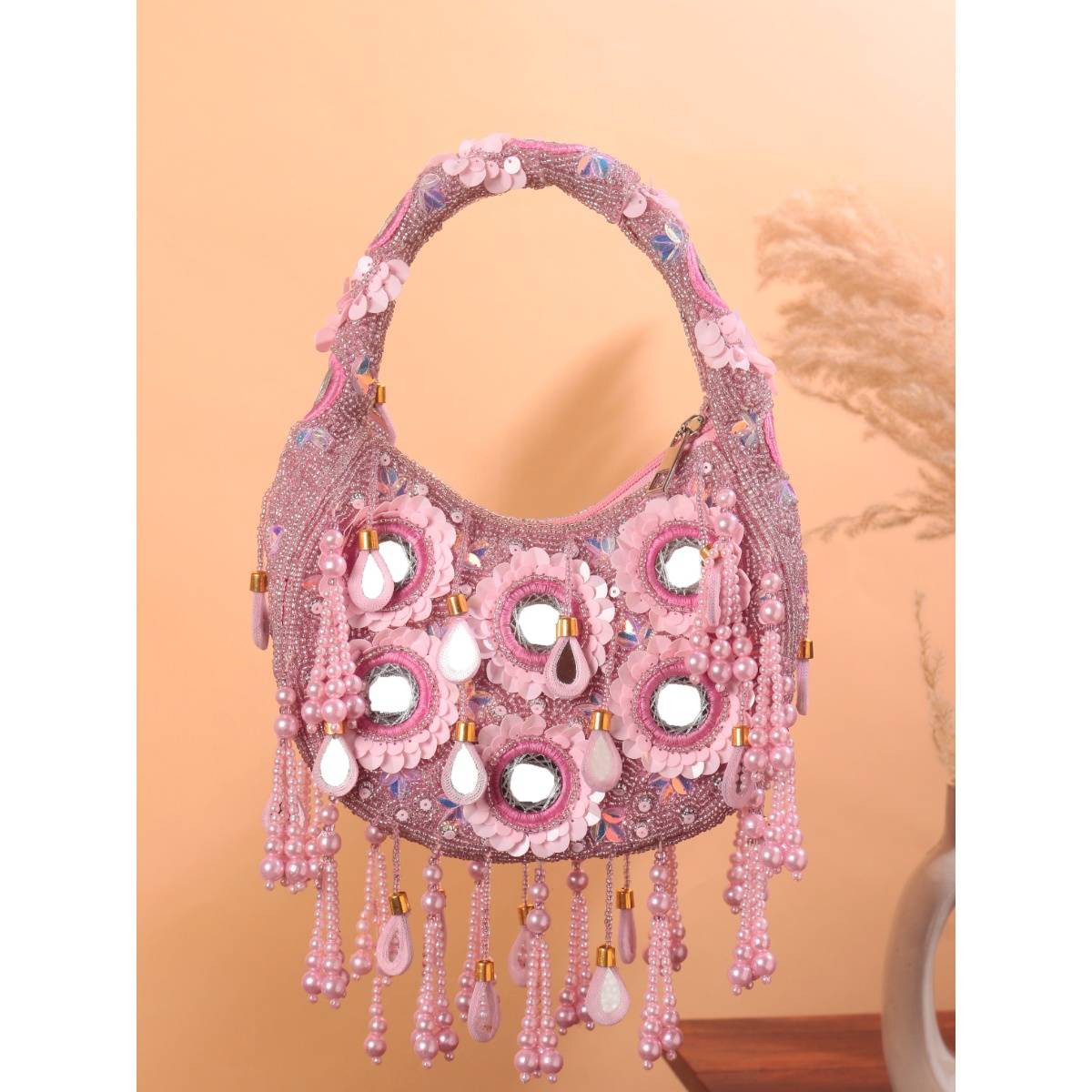 SWISNI Pink Mirror Handbag (M)