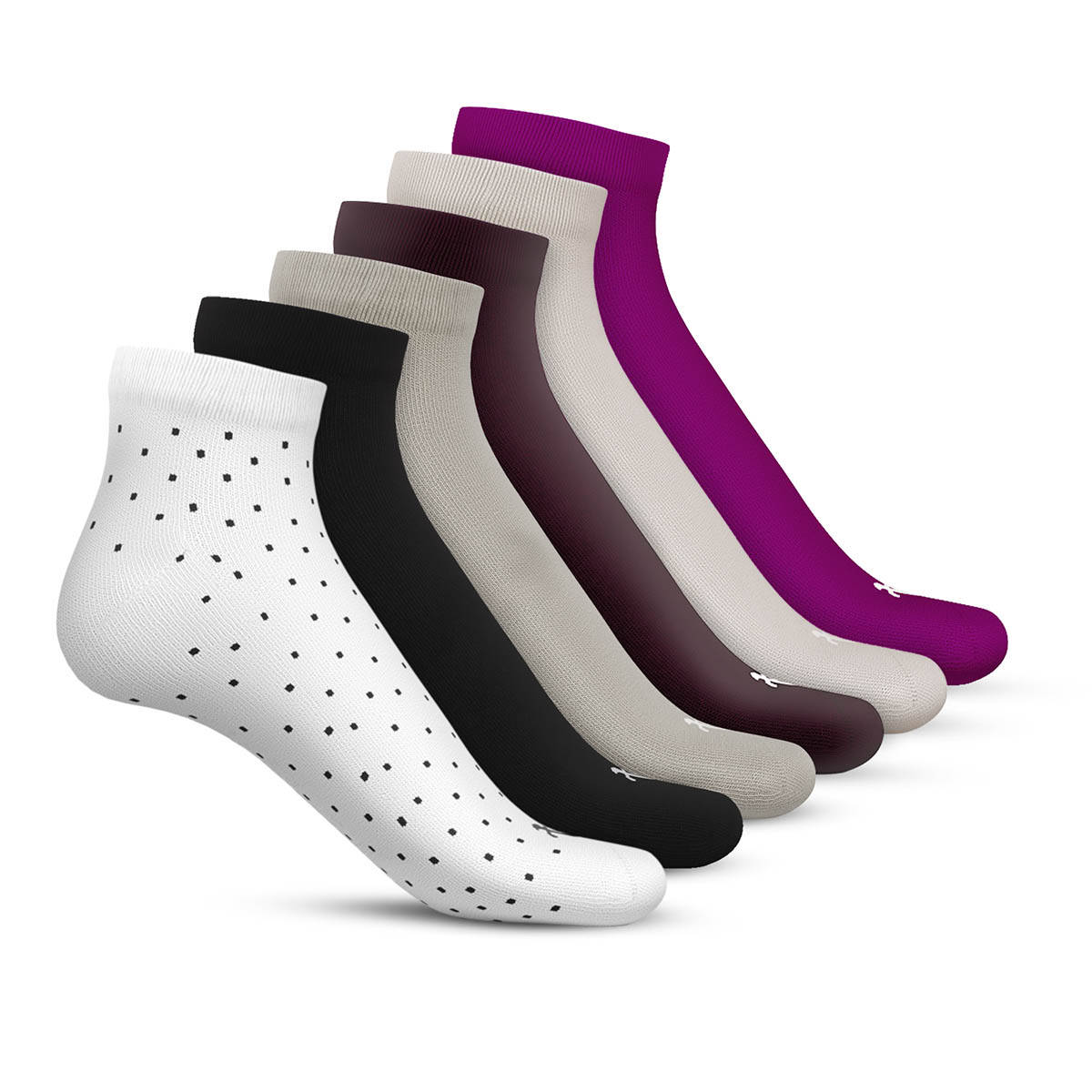 TalkingSox Bamboo Ankle Length Super Soft Smart Seamless Socks (Pack of 6)