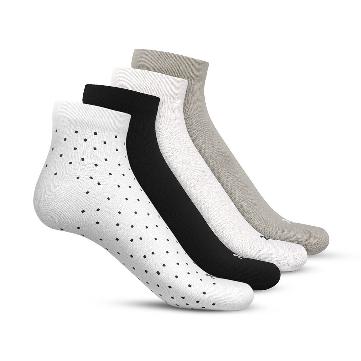 TalkingSox Bamboo Ankle Length Super Soft Smart Seamless Socks (Pack of 4)