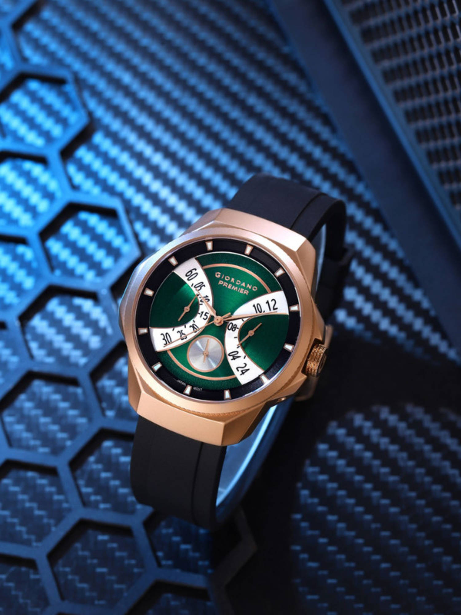 Giordano Nexus Collection Premier Analog Quartz Green Watch For Men (GZ-50238) (M)