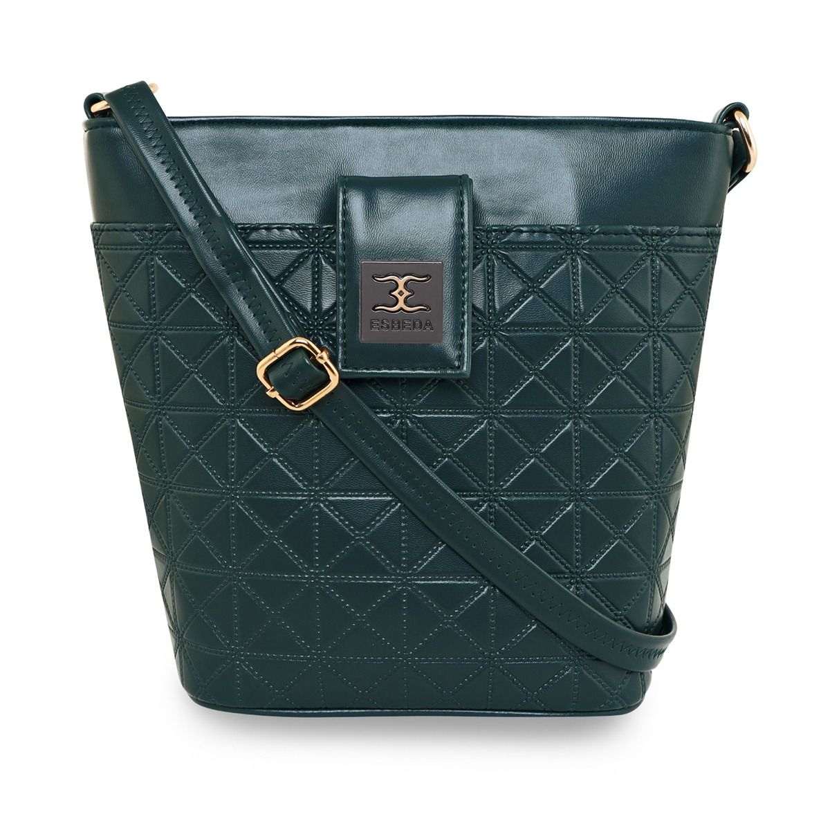 ESBEDA Black Color Solid Pattern Top Handle handbag For Women