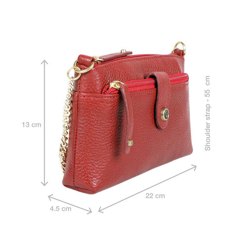 HIDESIGN Women's Sling Bag (Red) : : Fashion