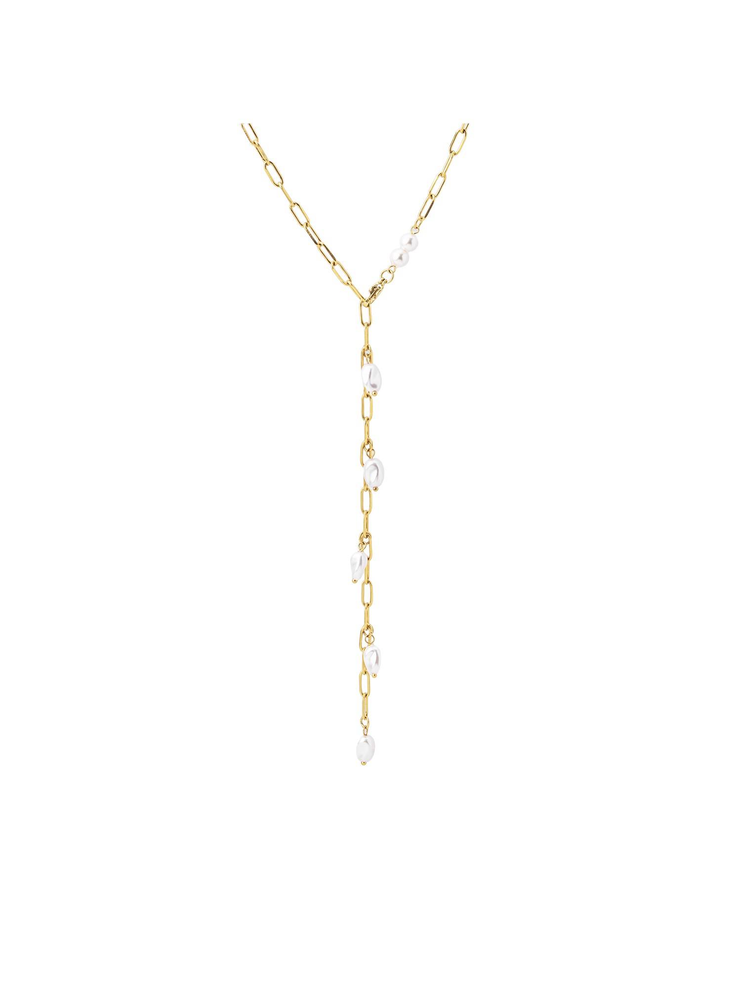 Palmonas White Urban Pearl Lariat Necklace
