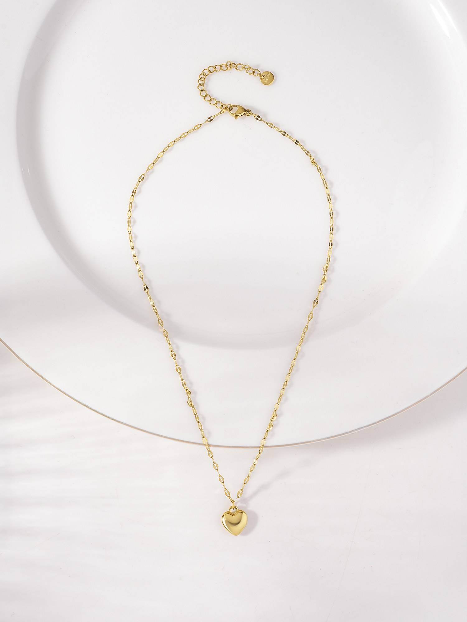 Palmonas Gold Expressive Heart Pendant Necklace