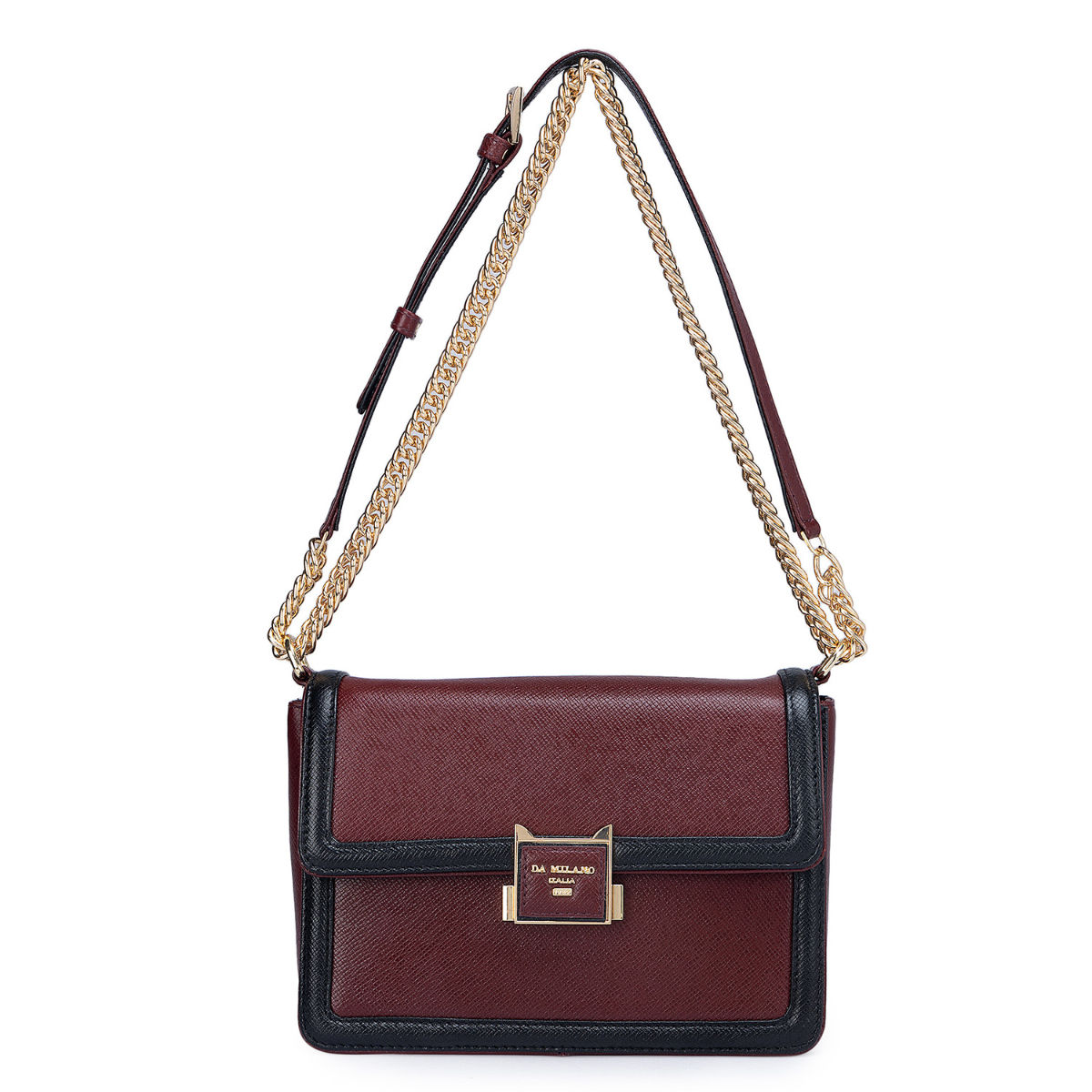 Da Milano Genuine Leather Maroon Mens Cross Body Bag: Buy Da