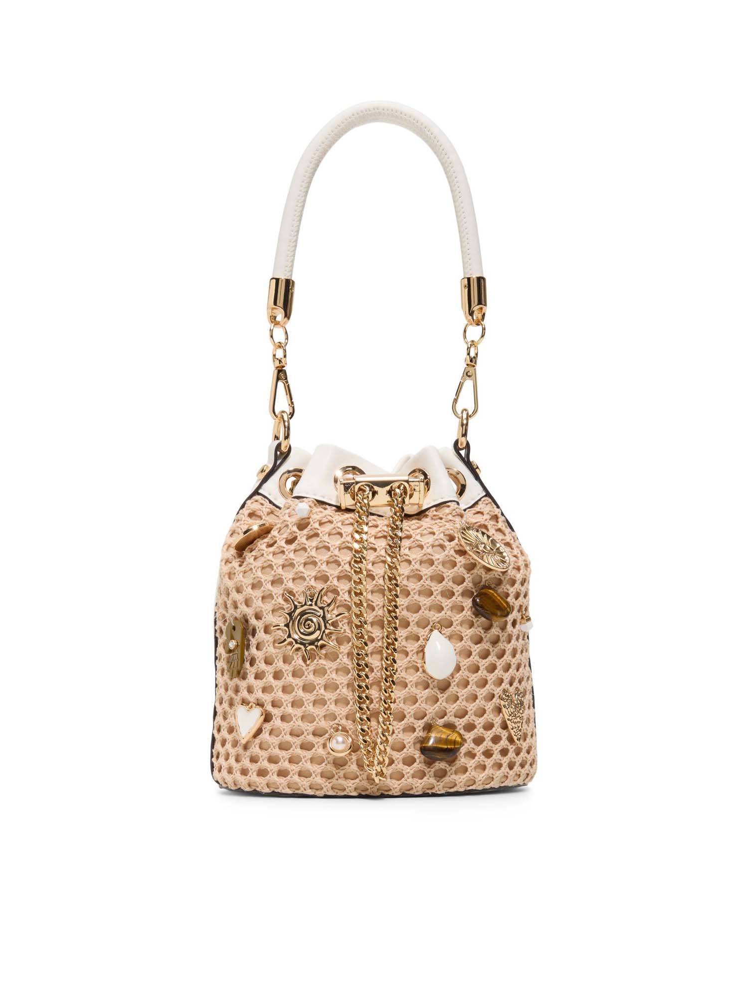 Aldo Women Shellina Beige Bucket Bag with Detachable Strap