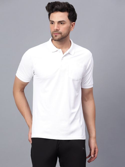 Shiv Naresh White Polo T-Shirts Pique Knit Snp01A White