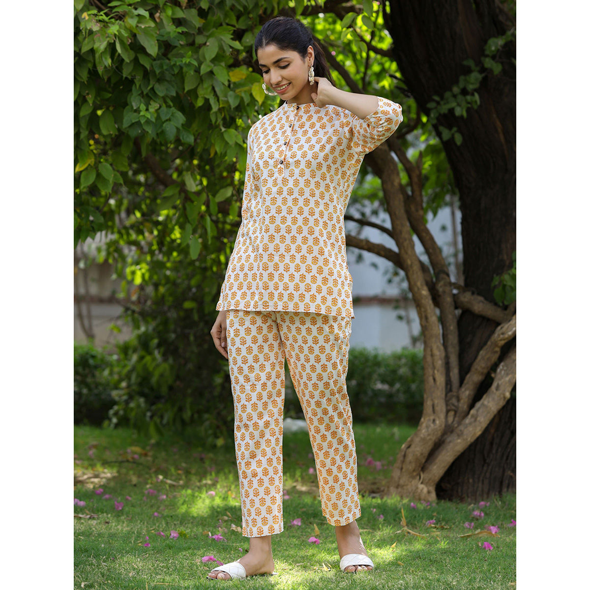 Buy Comfortable White Cotton Night Suits For Women Online In India At  Discounted Prices