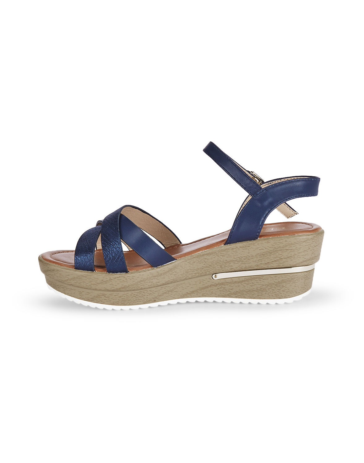 Ceriz Josephine Navy Open Toe Wedge Sandals: Buy Ceriz Josephine Navy ...